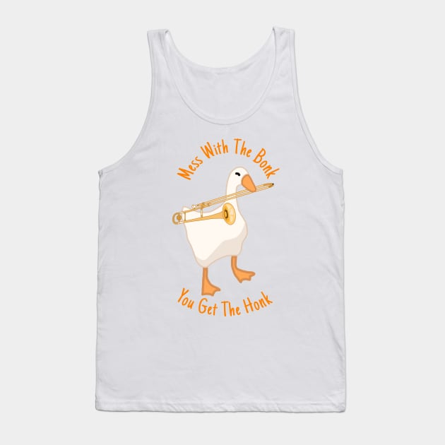 Combative Trombone Goose Tank Top by Artstuffs121